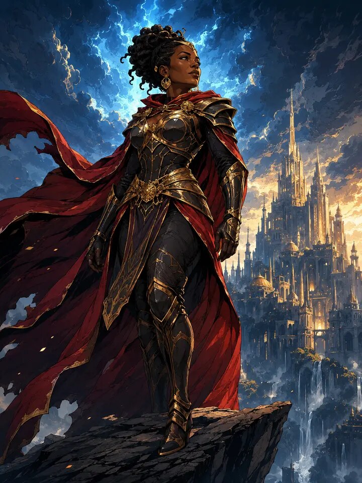Original illustrated epic hero poster example